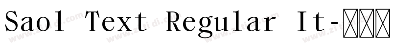 Saol Text Regular It字体转换